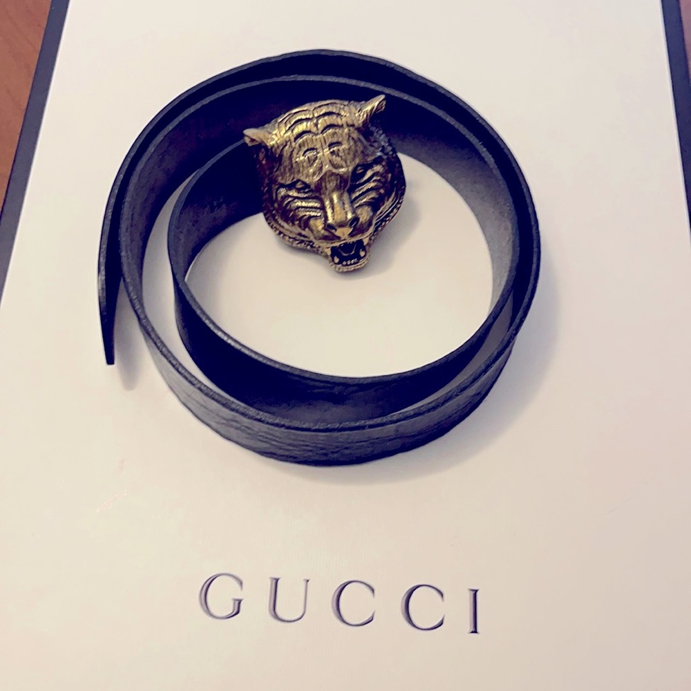 Authentic Gucci belt black leather